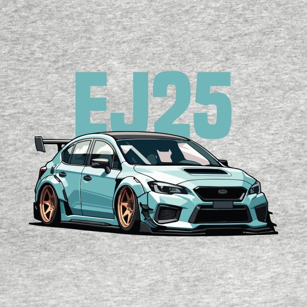 Subaru WRX STI Car Art - Impreza EJ25 Widebody Modified JDM Car by JDM-Rey